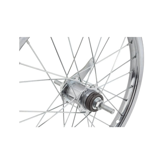 Wheelmaster 18" Juvenile Rear Wheel – Coaster Brake, Chrome (Bicycle Wheels) – front profile