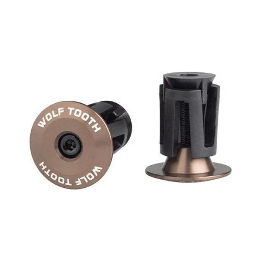 Wolf Tooth Alloy Bar End Plugs - Espresso – studio product photo