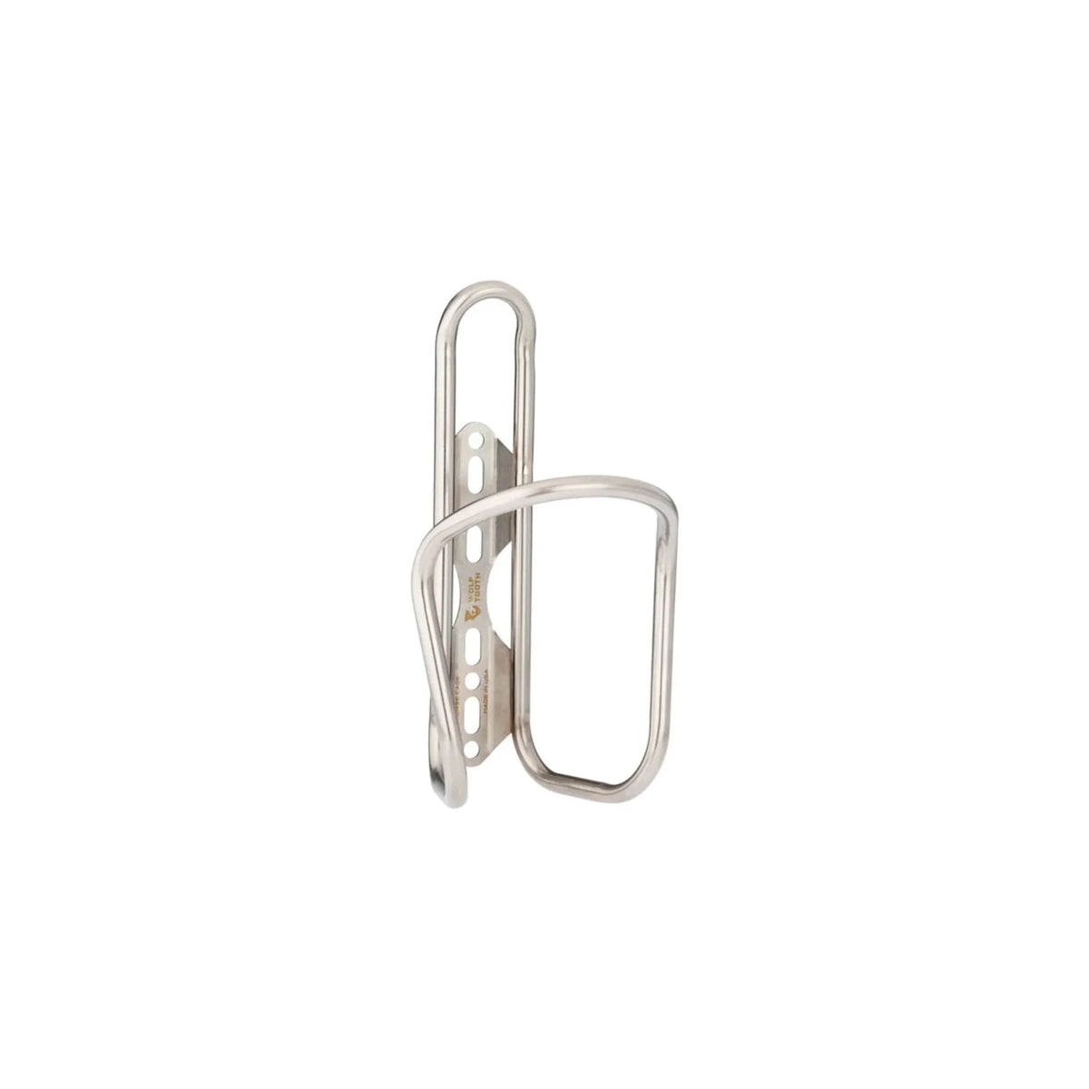 Wolf Tooth Morse Bottle Cage - Stainless Steel, Silver (Water Bottle Cages) – studio photo