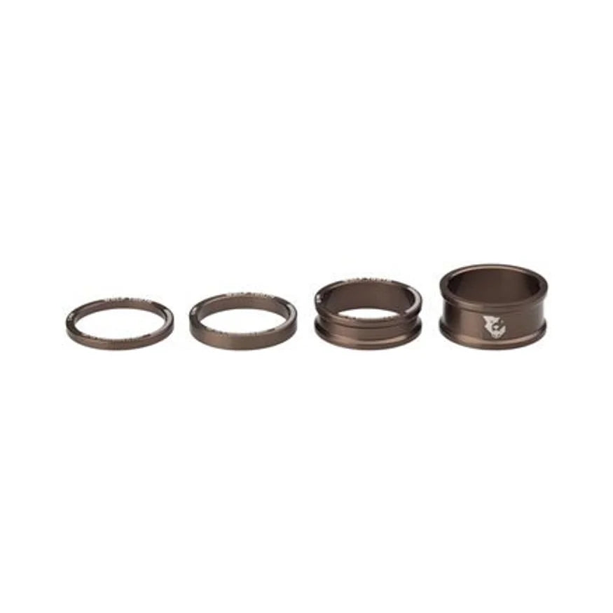 Wolf Tooth Precision Headset Spacers - 3/5/10/15mm, Espresso (Bicycle Headset Spacers) – studio product photo