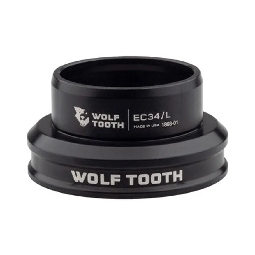 Wolf Tooth Premium Headset - EC34/30 Lower, Black (Bicycle Headsets) – studio product photo
