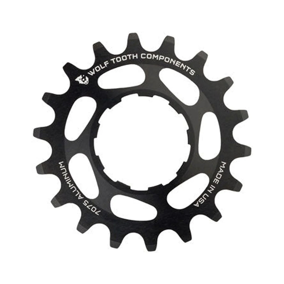 Wolf Tooth Single Speed Aluminum Cog - 22t, Compatible with 3/32" Chains, Black (Single-Speed Freewheel) – studio product