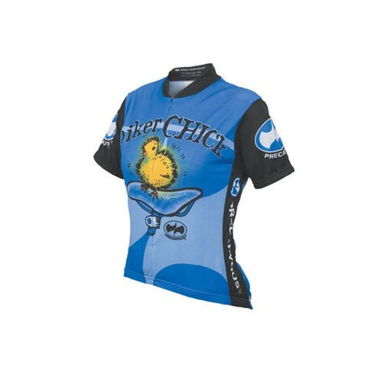 World Jerseys Women's Biker Chick Cycling Jersey: Blue (Cycling Jerseys) – studio product photo
