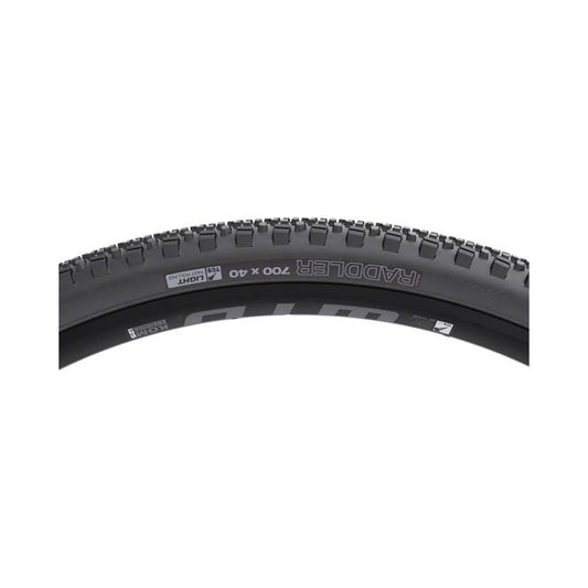 WTB Raddler Tire - 700 x 40, TCS Tubeless, Folding, Black, Light, Fast Rolling (Bicycle Tires) – studio photo
