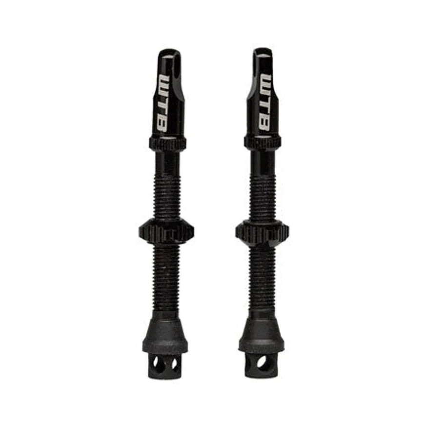 WTB TCS Max-Flow Tubeless Valves - 44mm, Black, Pair (Bicycle Tire Valves) – detail angle