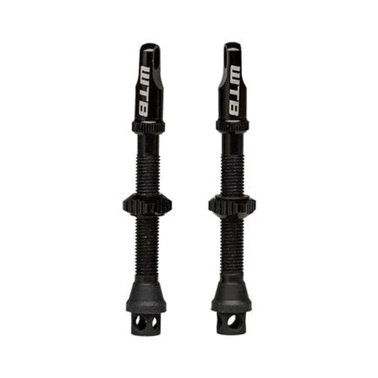 WTB TCS Max-Flow Tubeless Valves - 44mm, Black, Pair (Bicycle Tire Valves) – detail angle