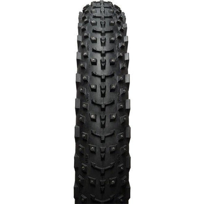 45NRTH Dillinger 4 Tire - 26 x 4, Tubeless, Folding, Black, 120tpi, 240 Concave Carbide Aluminum Studs - Alaska Bicycle Center
