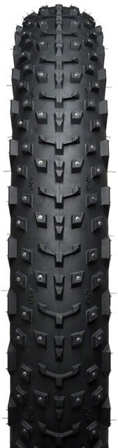45NRTH Dillinger 4 Tire - 26 x 4, Tubeless, Folding, Black, 60tpi, 240 Carbide Steel Studs - Alaska Bicycle Center