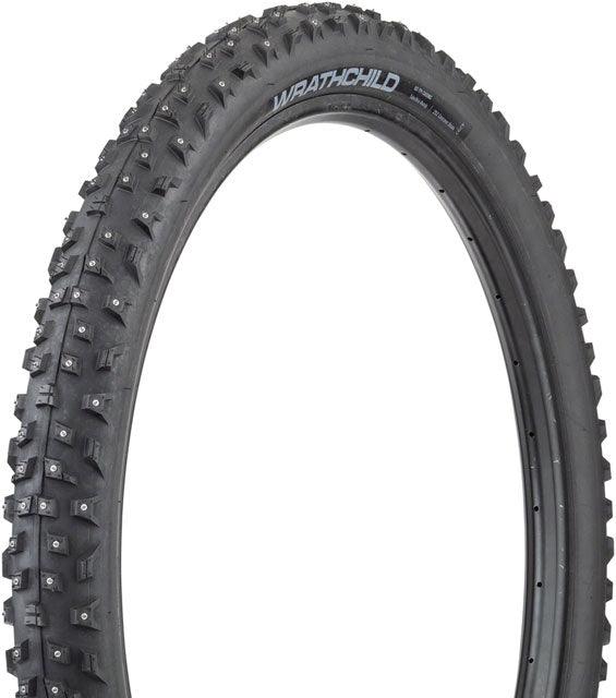 45NRTH Wrathchild Tire - 29 x 2.6, Tubeless, Folding, Black, 60tpi, 252 Concave Carbide Studs - Alaska Bicycle Center