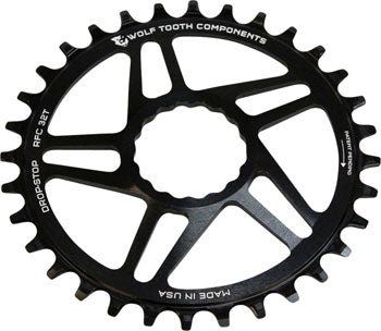 Wolf Tooth Direct Mount Chainring - 28t, RaceFace/Easton CINCH Direct Mount, Drop-Stop, 6mm Offset, Black