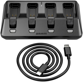 SRAM AXS eTap 4-Port Battery Base Charger - Includes USB-C Cord (Batteries not included)
