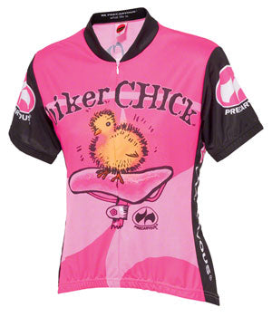 World Jerseys Biker Chick Jersey - Pink, Short Sleeve, Women's, Large