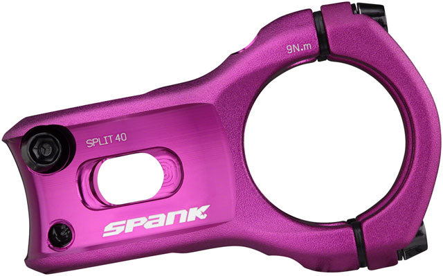 Spank SPLIT 35 Stem - 40mm, 35mm Clamp, 0 Degree, 1-1/8", Purple