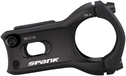Spank Split Stem - 43mm, 31.8 Clamp, +/-0, 1 1/8", Aluminum, Black
