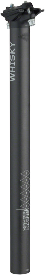 WHISKY No.7 Carbon Seatpost - 31.6 x 400mm, 0mm Offset, Matte Carbon