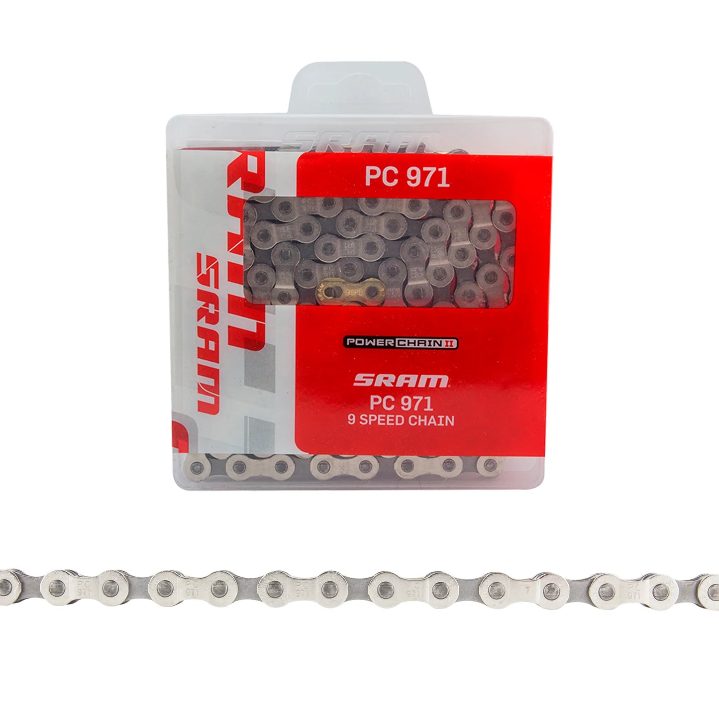 SRAM PC-971 Chain - 9-Speed, 114 Links, Silver/Gray - Alaska Bicycle Center