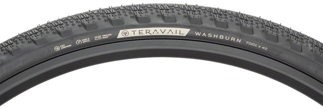 Teravail Washburn Tire - 700 x 42, Tubeless, Folding, Black, Durable