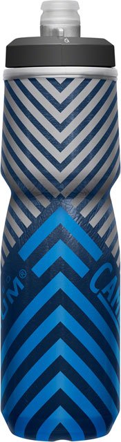 Camelbak Podium Chill OD Water Bottle - Insulated, 24oz, Navy Stripe - Alaska Bicycle Center