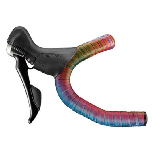 Ciclovation Halo Touch Handlebar Tape, Rainbow w/Blk Plugs - Alaska Bicycle Center