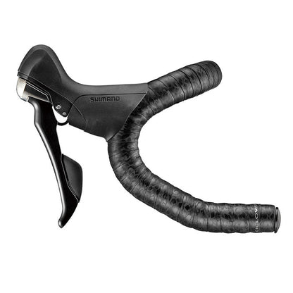 Ciclovation Leather Touch Handlebar Tape, Diamond Black w/Blk Plug - Alaska Bicycle Center