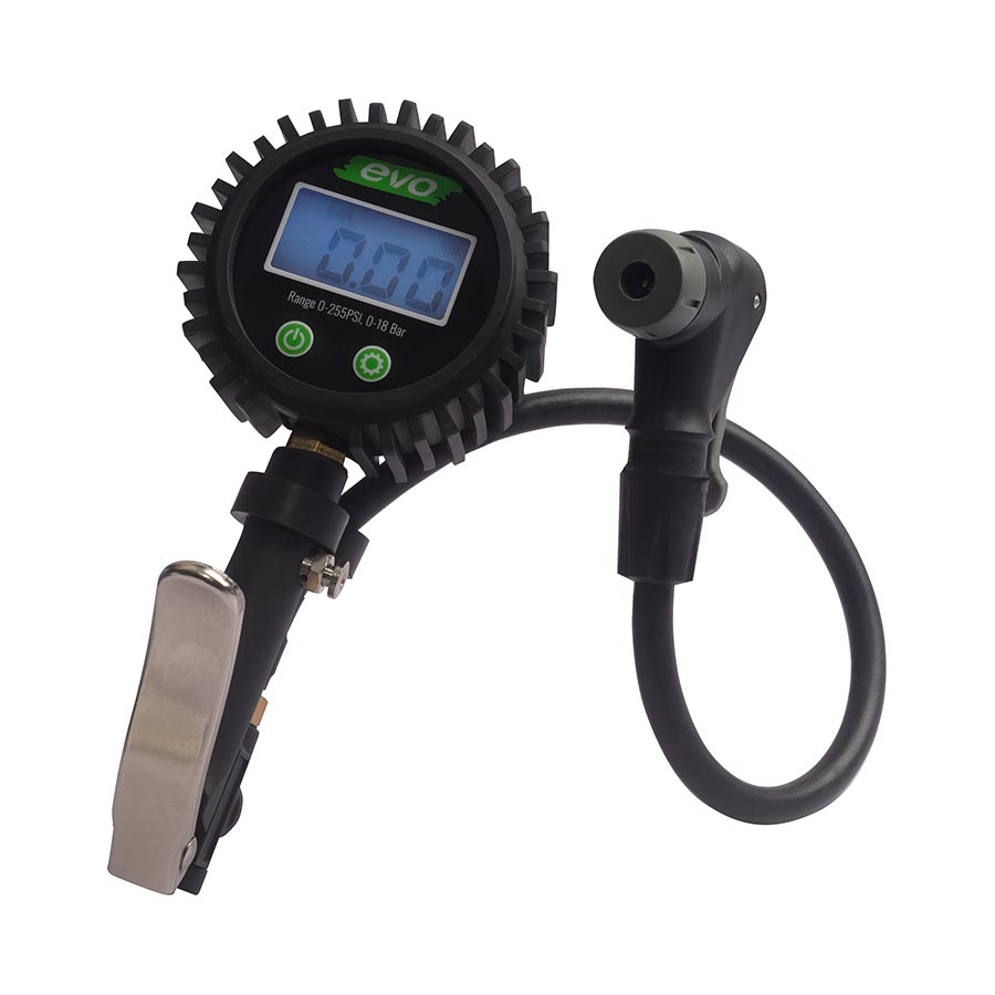 EVO, DSI-1 Shop Inflator, Pressure Gauge, Presta, Schrader - Alaska Bicycle Center