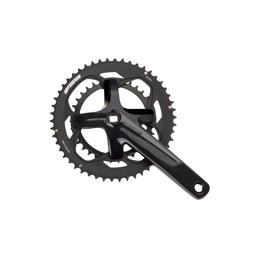 FSA, Vero Double, Crankset, Speed: 10/11, BCD: 110, 34/50, Square, 170mm, Black - Alaska Bicycle Center