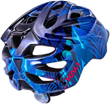 Kali Protectives Chakra Child Helmet - Jungle Blue, Lighted - Alaska Bicycle Center