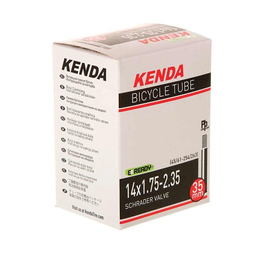 Kenda, Schrader, Tube, Schrader, Length: 35mm, 14'', 1.75-2.35 Bicycle Tube - Alaska Bicycle Center