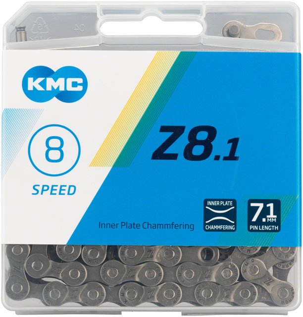 KMC Z8.1 Chain - 8-Speed, 116 Links, Gray - Alaska Bicycle Center