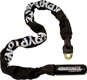 Kryptonite, Keeper 785 Integrated, Chain Lock, Key, 7mm, 85cm, 2.8', Black - Alaska Bicycle Center