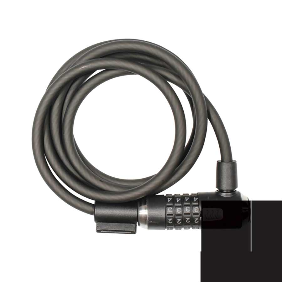 Kryptonite, KryptoFlex 1230, Cable lock, Combination, 12mm, 300cm, 9.8', Black - Alaska Bicycle Center