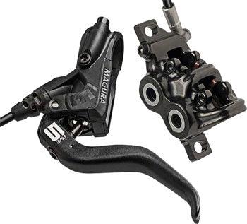 Magura MT5 Disc Brake and Lever - Front or Rear, Hydraulic, Post Mount, Black - Alaska Bicycle Center