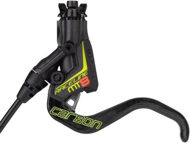 Magura MT8 Raceline Disc Brake and Lever - Front or Rear, Hydraulic, Post Mount, Black/Neon Yellow - Alaska Bicycle Center
