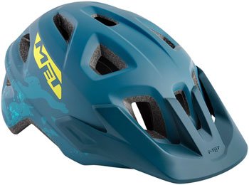 MET Eldar MIPS Kids Helmet - Petrol Blue Camo, Matte, Youth - Alaska Bicycle Center