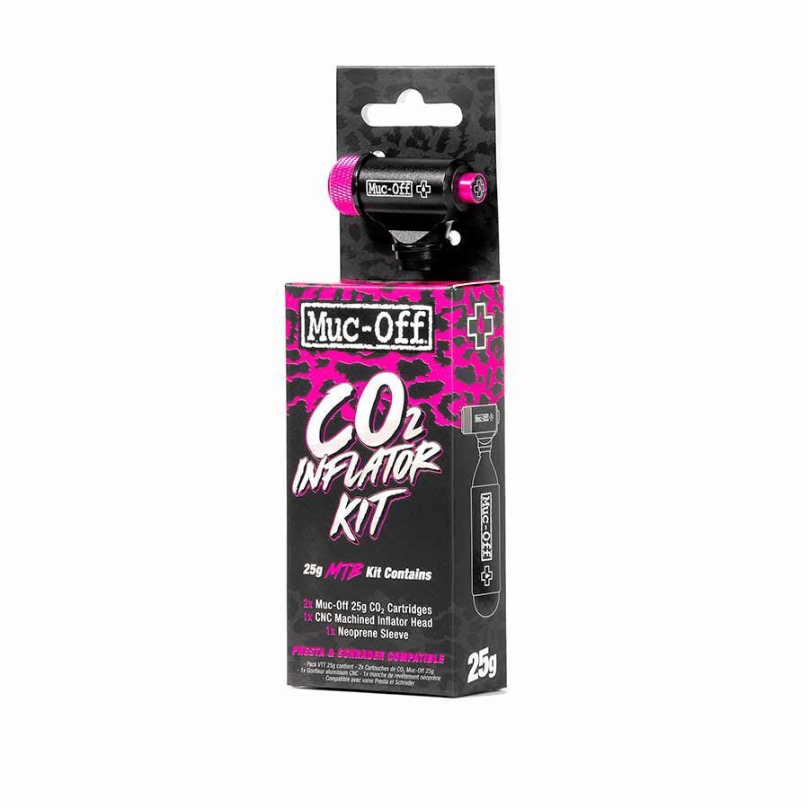 Muc-Off, CO2 Inflator Kit, 25g MTB, Threaded, Presta, Schrader, Kit - Alaska Bicycle Center