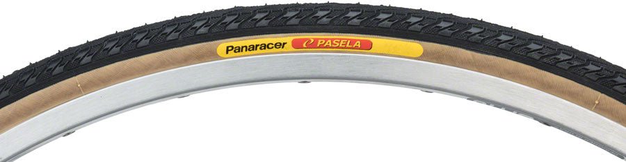 Panaracer Pasela Tire - 27 x 1-1/4, Clincher, Wire, Black/Tan, 60tpi - Alaska Bicycle Center