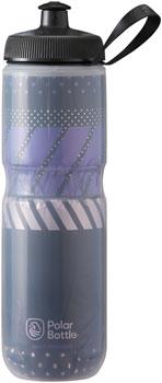 Polar Bottles Sport Tempo Insulated Water Bottle - 24oz, Charcoal/Pink - Alaska Bicycle Center