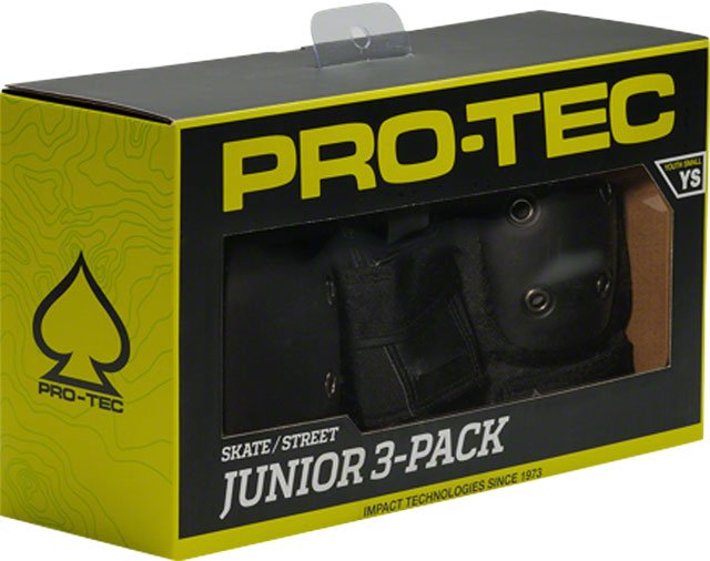 Pro-Tec Youth Street Gear Junior, 3-Pack: Black SM - Alaska Bicycle Center