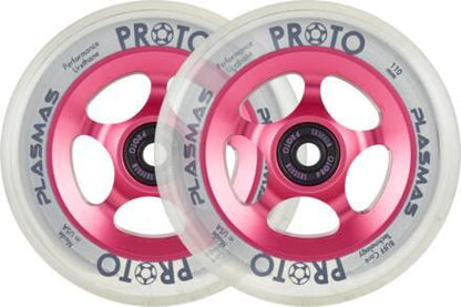 Proto Plasma Pro 110 Scooter Wheels - Clear/Red - Alaska Bicycle Center