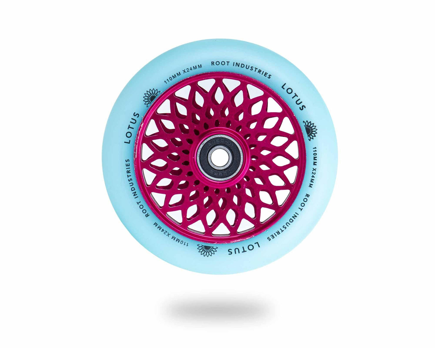 Root Industries 110mm x 24mm Lotus Scooter Wheels - Pink/Isotope - Alaska Bicycle Center