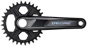 Shimano Deore FC-M6130-1 Crankset - 175mm, 12-Speed, 32t, Black - Alaska Bicycle Center