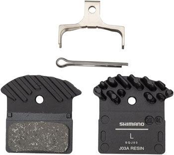 Shimano J03A Resin Disc Brake Pad - Resin, Finned, Fits XTR BR-M9000, XT BR-M8100/BR-M8000, SLX BR-M7100, Deore BR-M6000, and BR-RS785 - Alaska Bicycle Center