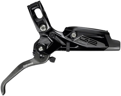 SRAM G2 Ultimate Disc Brake and Lever - Front, Hydraulic, Post Mount, Carbon Lever, Titanium Hardware, Gloss Black, A2 - Alaska Bicycle Center