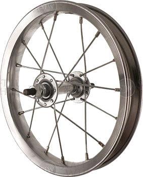Sta-Tru Single Wall Front Wheel - 12", 5/16" x 85mm, Rim Brake, Silver, Clincher - Alaska Bicycle Center
