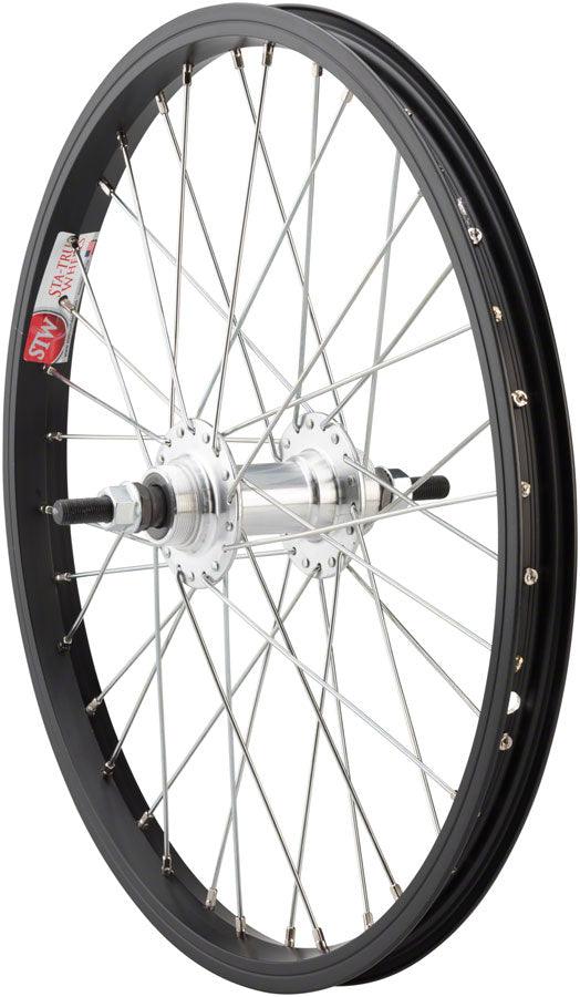 Sta-Tru Single Wall Rear Wheel - 18", 3/8" x 110mm, Rim Brake, Freewheel, Black, Clincher - Alaska Bicycle Center