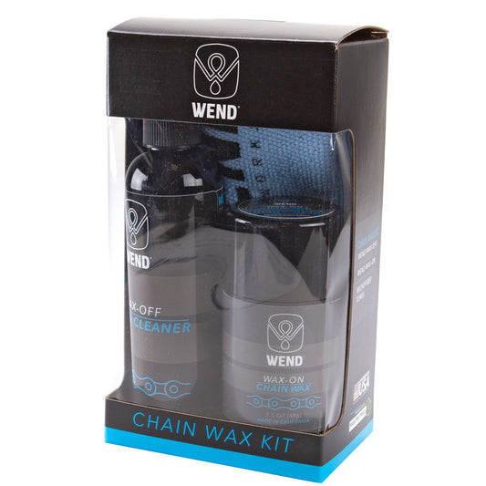 Wend Performance Wax Chain Kit, 1x Wax 2.5oz, 1x Cleaner 4oz, Towel, Clear